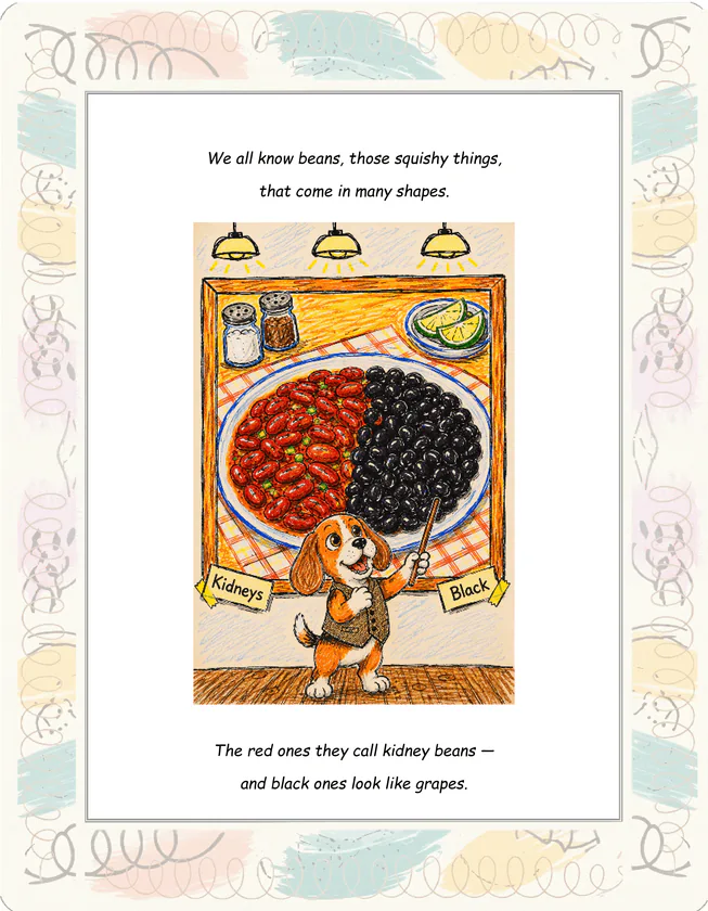 First illustrated sample page from MAX and the Beanstalk!